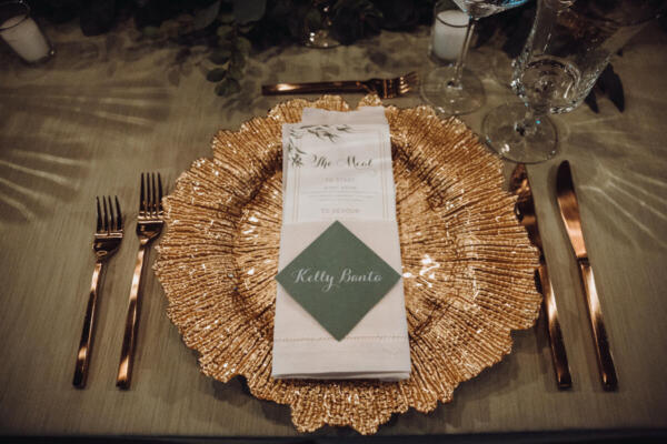 Gold Glass Sponge Chargers - Image 2