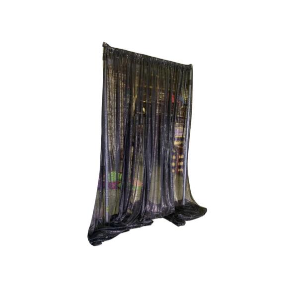 Black Microdot Sequin Drape