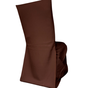 Brown Poplin Foam Back Fitted Chaircover