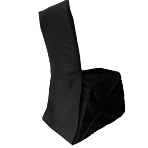 Black Poplin Foam Back Fitted Chaircover