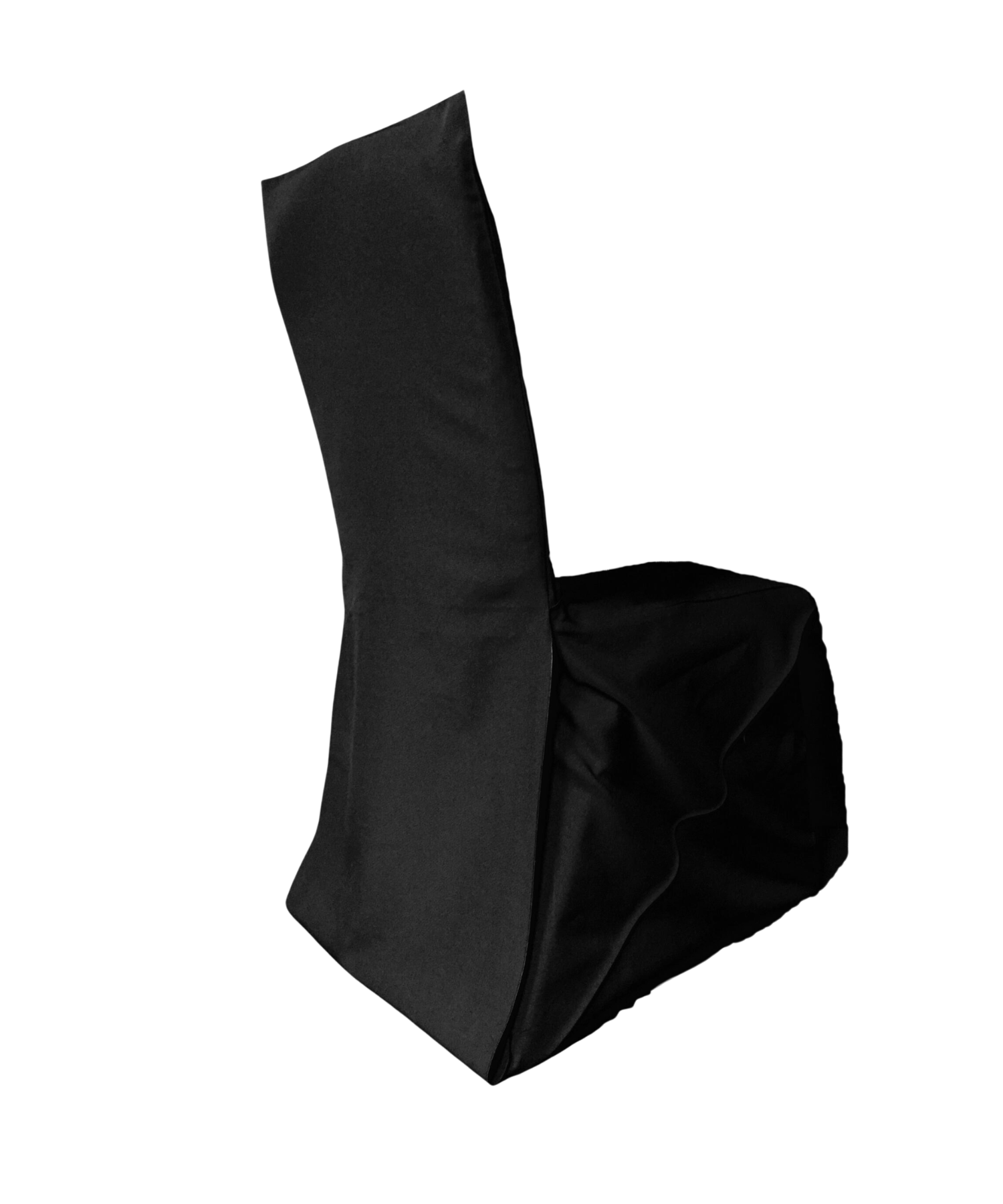 Black Poplin Foam Back Fitted Chaircover