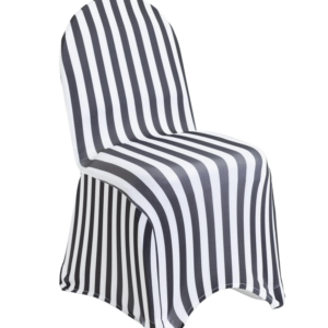 Black & White Striped Spandex Chaircover