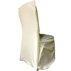 Ivory Matte Satin Foam Back Fitted Chaircover