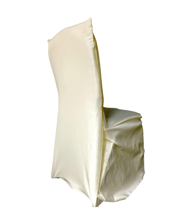 Ivory Matte Satin Foam Back Fitted Chaircover