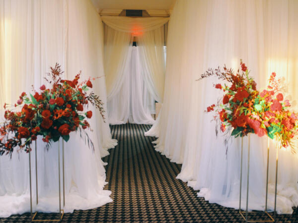 Off White Chiffon Drape - Image 3