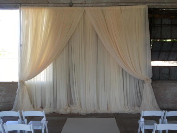 Ivory Chiffon Drape - Image 2