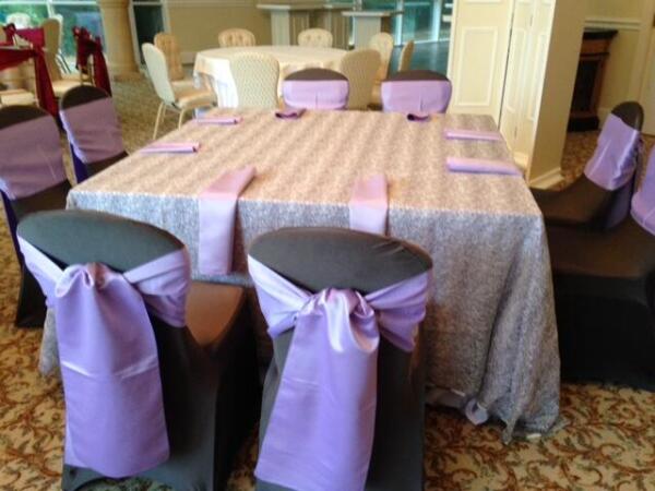 Charcoal Grey Spandex Chair Covers - Image 2