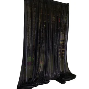 Black Microdot Sequin Drape