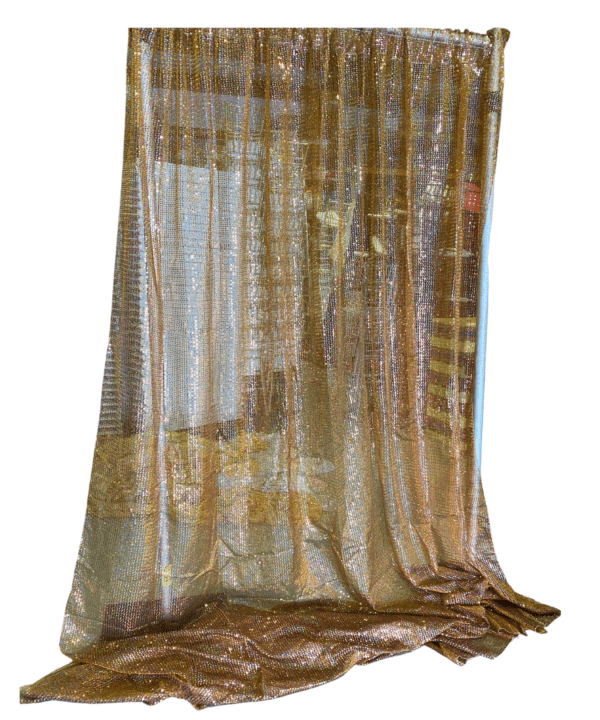 Copper Sequin Organza Drape