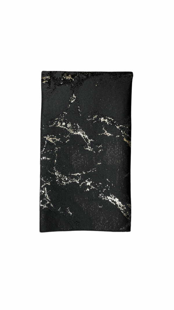 Black/Gold Dazzle Marble Napkin