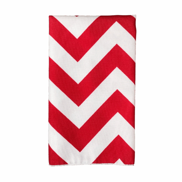 Red and White Chevron Napkin