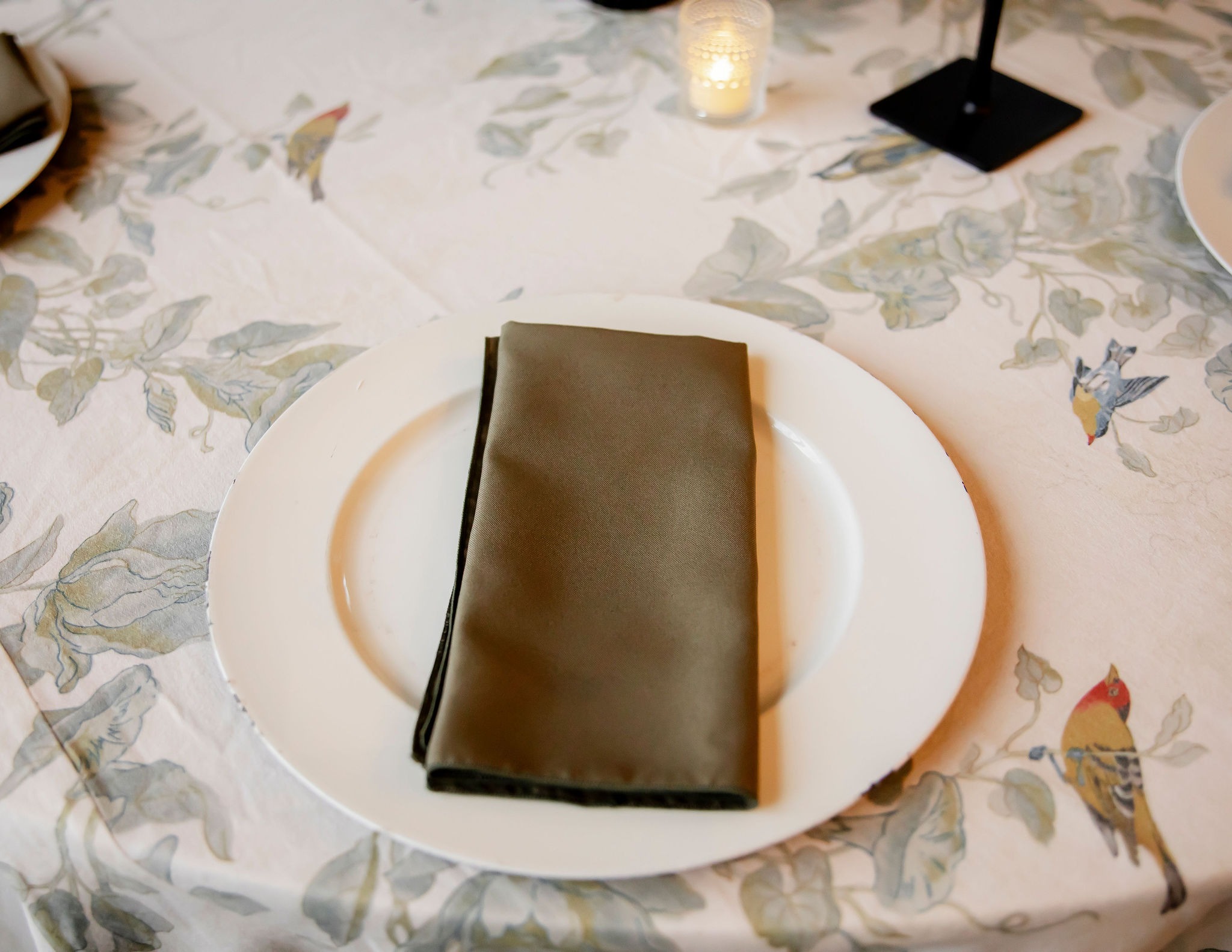 Dark Olive Poplin Napkin - Image 2