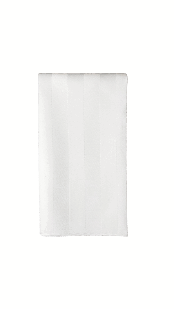 White Poplin Stripe Napkin