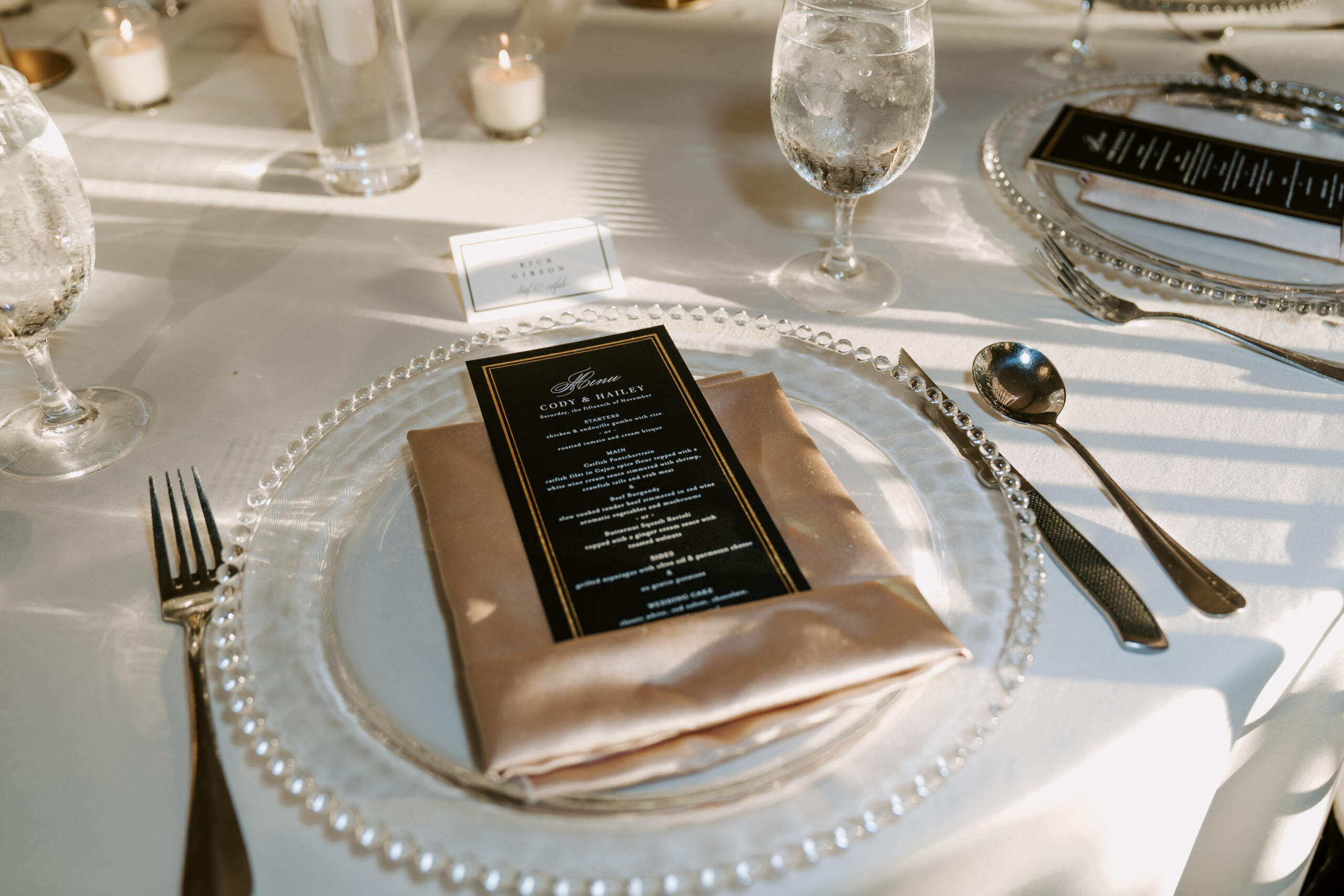 Champagne Matte Satin Napkin - Image 2
