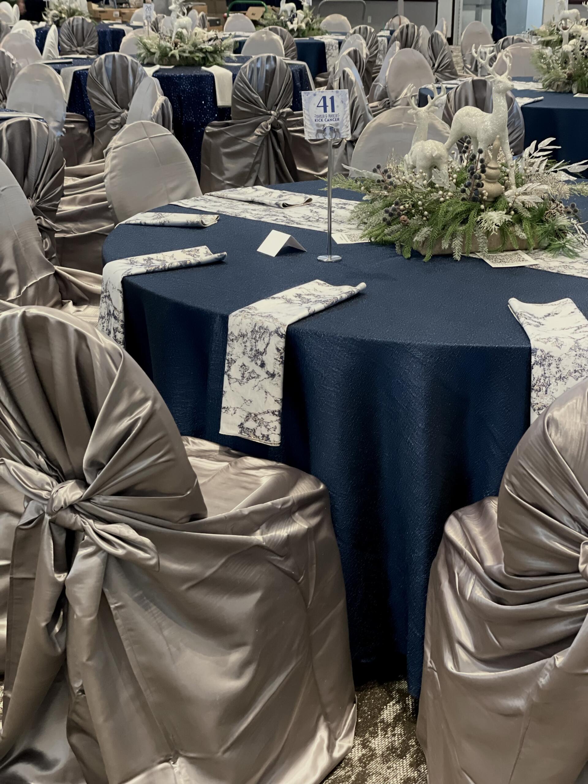 Navy/Gold Dazzle Marble Napkin - Image 3