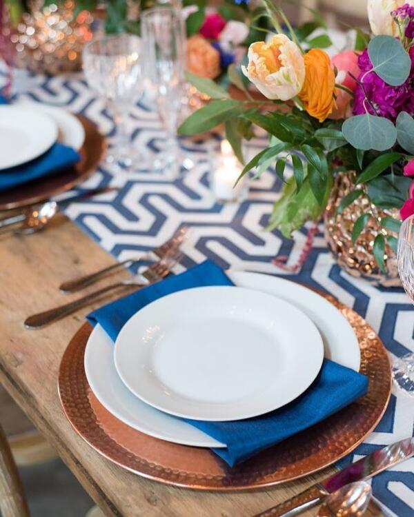 Wyndham Tablecloth: Blue - Image 2