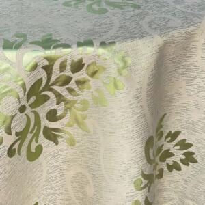 Empress Damask Tabecloth: Apple/ Ivory (Reversible)