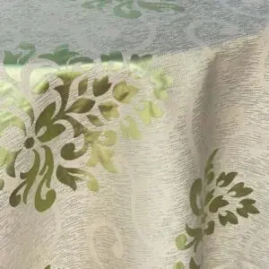 Empress Damask Tabecloth: Apple/ Ivory (Reversible)