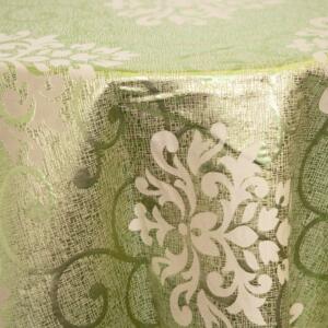 Empress Damask Tablecloth: Apple/ Ivory (Reverse Side)