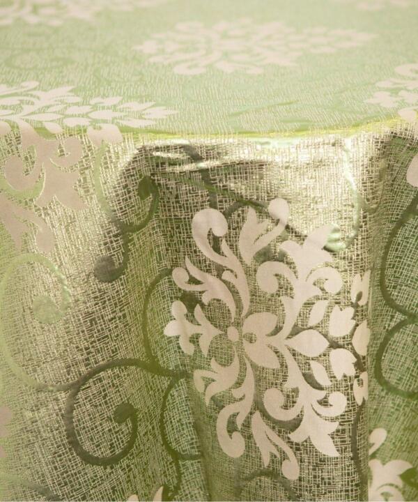 Empress Damask Tablecloth: Apple/ Ivory (Reverse Side)