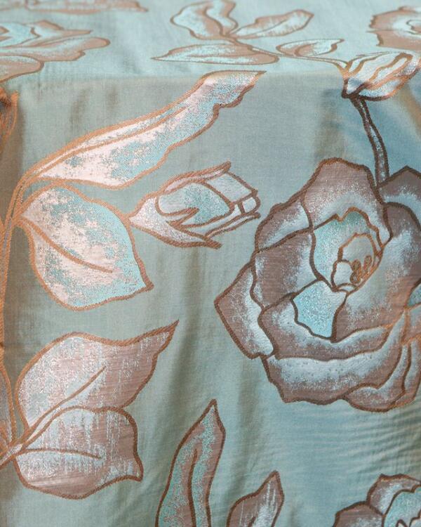 Roses Point Tablecloth: Aqua