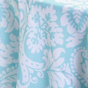 Aruba Tablecloth: Aqua/ White