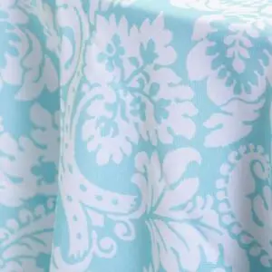 Aruba Tablecloth: Aqua/White