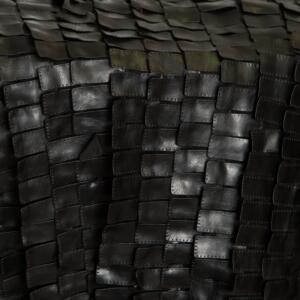 Leather Flaps Overlay: Black