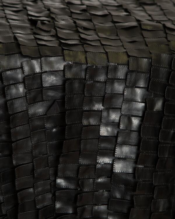Leather Flaps Overlay: Black