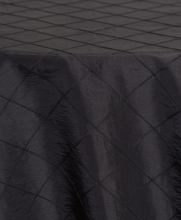 Pintuck Tablecloth: Black