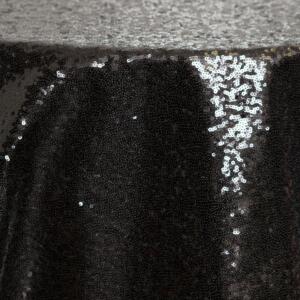 Sequin Glitz Tablecloth: Black