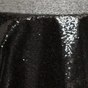 Sequin Glitz Tablecloth: Black