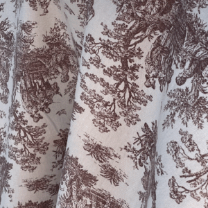 Traditional Toile Tablecloth: Brown