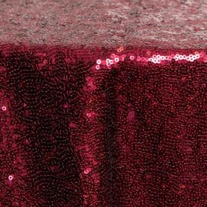 Sequin Glitz Tablecloth: Crimson