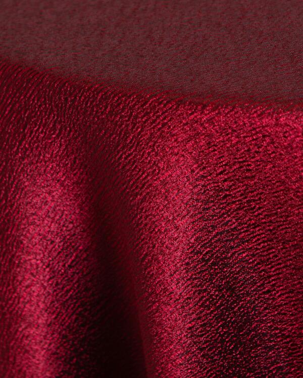 Luxury Bark Tablecloth: Burgundy