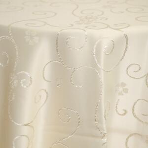 Shamrock Damask Tablecloth: Buttercream
