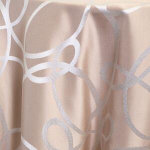 Swirl Tablecloth: Champagne (Dark Side Up)