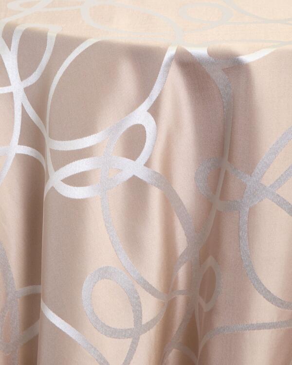 Swirl Tablecloth: Champagne (Dark Side Up)