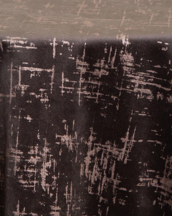 Etched Velvet Tablecloth: Charcoal
