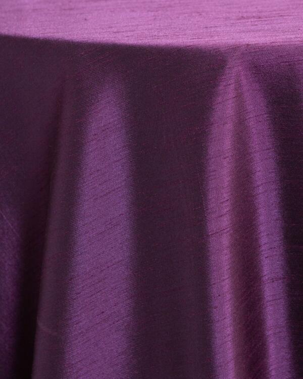 Dupioni Tablecloth: Eggplant