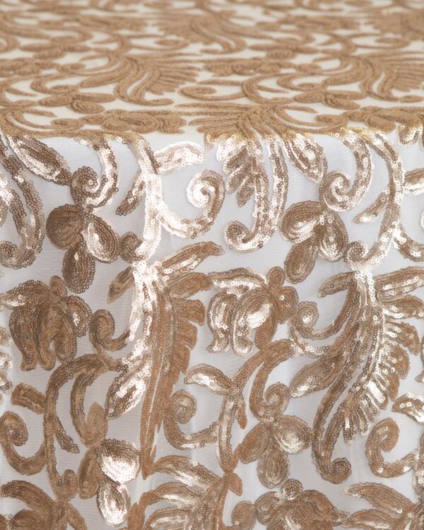 Florentine Sequin Overlay: Champagne