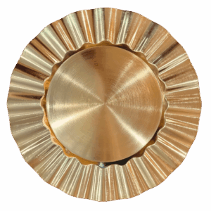 Acrylic Charger: Gold Ruffled (reflective)