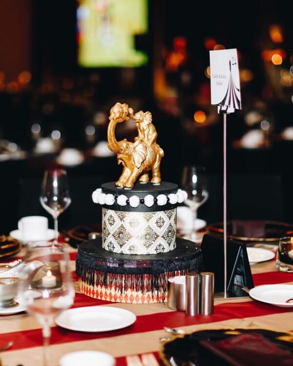 Asti Stripe Overlay: Cherry & Gold - Image 3