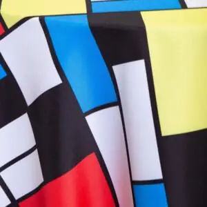 Poplin Tablecloth: Mondrian/Rubix (Multi)
