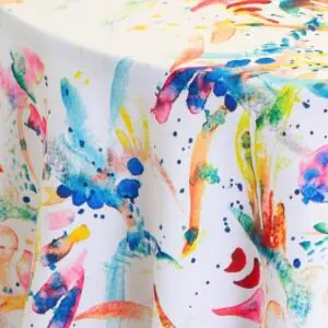 Drop-Cloth Tablecloth: Multi-Colored
