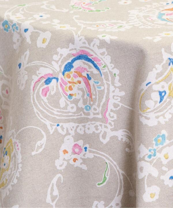 Natural Tablecloth: Multicolored Paisley