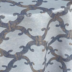Dazzle Damask Tablecloth: Navy/ Gold