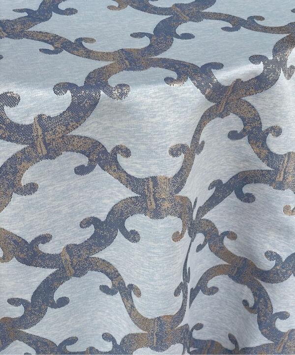 Dazzle Damask Tablecloth: Navy/ Gold