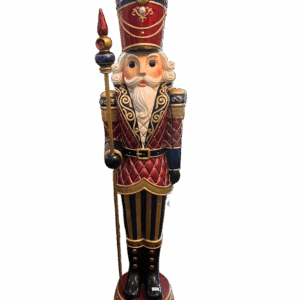 Life Size Nutcracker - Red, Blue & Gold