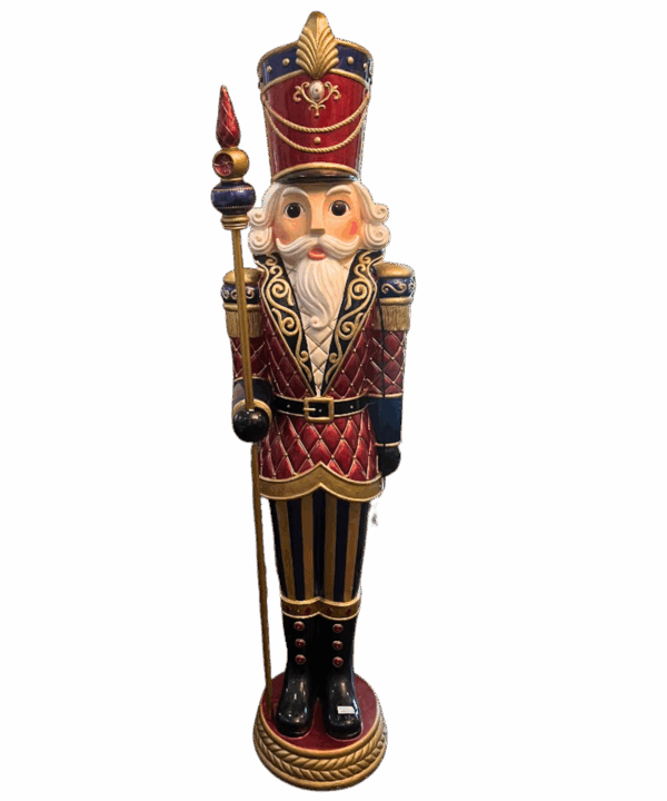 Life Size Nutcracker - Red, Blue & Gold